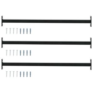 vidaXL Regulējamā loga dro&scaron;ības stiena 3 gab. 710 - 1200 mm Tērauds