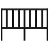 vidaXL gultas galvgalis, melns, 146x4x100 cm, priedes masīvkoks