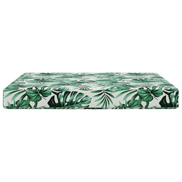 vidaXL Āra dīvāna spilvens Lapu raksts 80 x 80 x 8 cm Poliesters