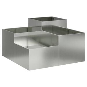 vidaXL Dārza stādītājs Sudraba 80 x 80 x 48 cm Cinkots tērauds