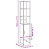 vidaXL Vannas istabas skapītis Melns ozols 33 x 33 x 185,5 cm
