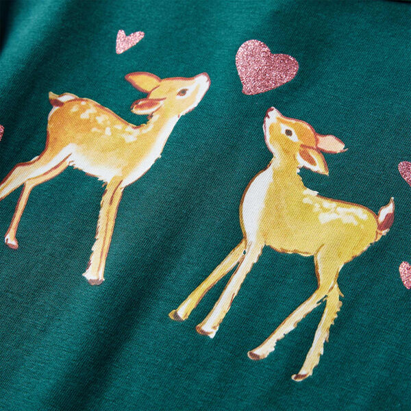 Bērnu krekls ar garām piedurknēm, tum&scaron;i zaļ&scaron;, 104