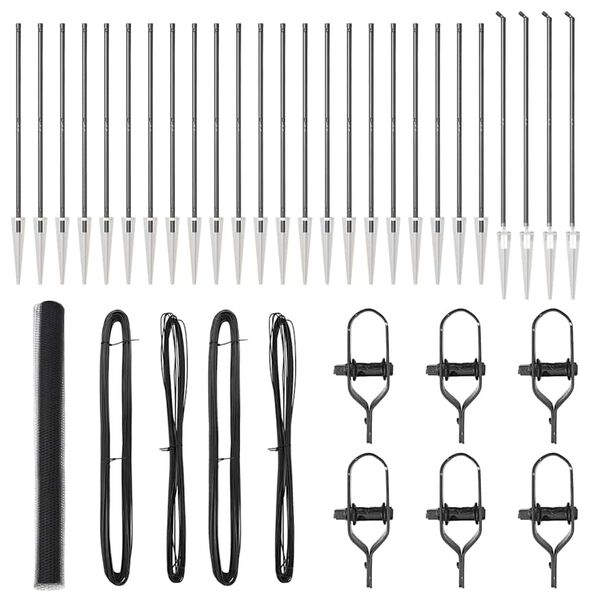 vidaXL Žoga āķis Pelēka 50 x 1,5 m (13 mm siets) Tērauds un PVC