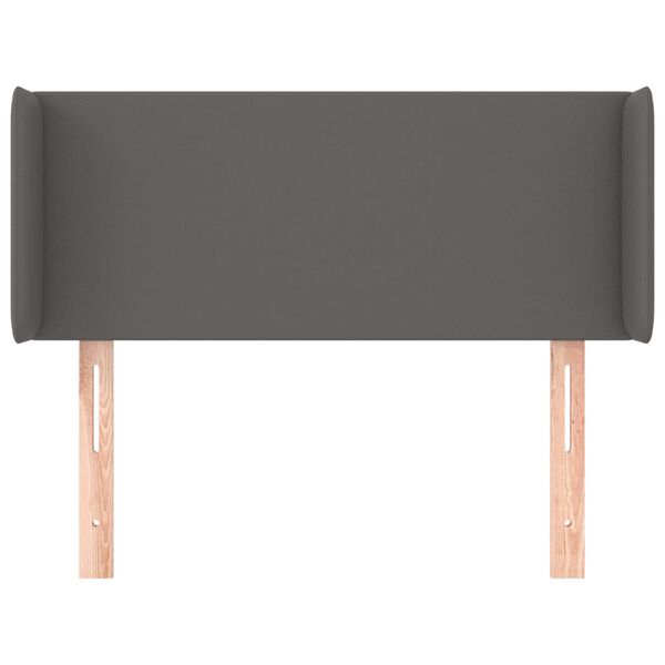 vidaXL galvgalis ar malām, 83x16x78/88 cm, pelēka mākslīgā āda