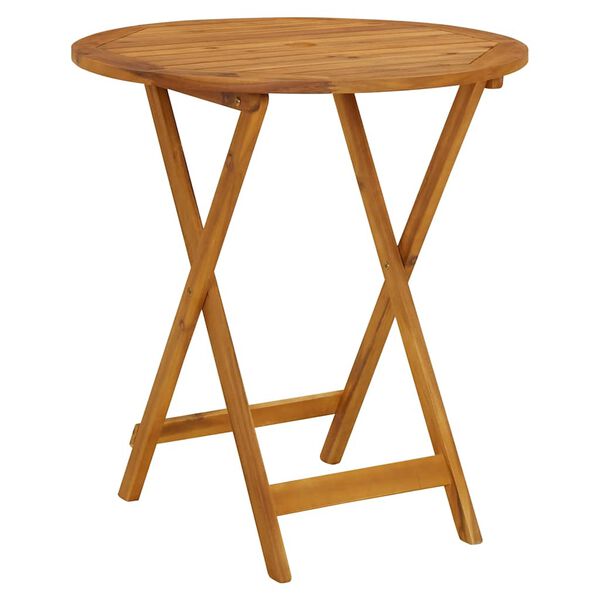 vidaXL saliekams dārza galds, 70 cm, akācijas masīvkoks
