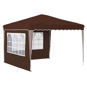 vidaXL Pop-up svinību teltis 288 x 288 x 245 cm Brūna Oksforda audums