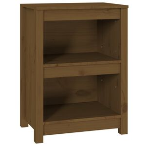 vidaXL grāmatu plaukts, medus brūns, 50x35x68 cm, priedes masīvkoks