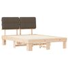 vidaXL Gultas rāmis ar polsterētu galvas balstu Pelēkbrūna