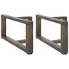 vidaXL kafijas galdiņa kājas, 2 gab., T-veida, melnas, 60x25x(30-31) cm, tērauds