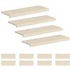 vidaXL Trepju paklājs 12 gab. 70 x 25 x 2 cm Balts Cietā ozola koks