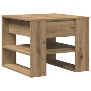 vidaXL kafijas galdiņ&scaron; Artisan ozols 55,5x55x45 cm inženierijas koks