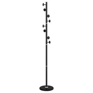 vidaXL mēteļu pakaramais, melns, 176 cm, pulverkrāsota dzelzs