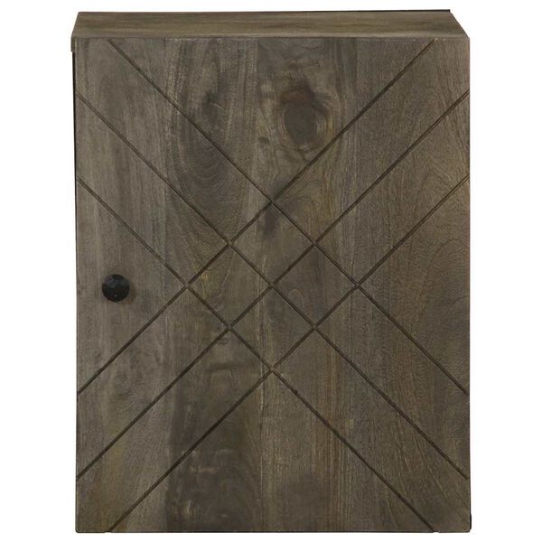 vidaXL sienas vannas istabas skapis melns 38x33x48 cm masīvkoka mango