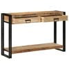 vidaXL Konsoles galds Brūna 120 x 33 x 75 cm Cieta mango koksne