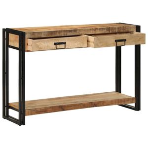 vidaXL Konsoles galds Brūna 120 x 33 x 75 cm Cieta mango koksne