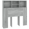 vidaXL gultas galvgalis ar plauktu, pelēcīga ozolkoka, 100x19x103,5 cm