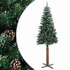 vidaXL Ziemassvētku egle ar dabīgu koku un sniegu, zaļa, 150 cm