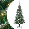 vidaXL Mākslīgais LED Ziemassvētku eglīte Zaļa 180 cm PVC un metāls