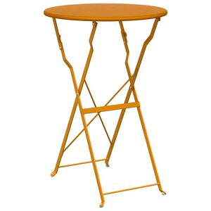 vidaXL Bistro galds Sinepju &Oslash; 50 x 71 cm Pulverkrāsots tērauds
