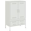 vidaXL augstais skapītis, balts, 68x39x101,5cm, tērauds