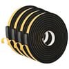 vidaXL Pa&scaron;līpo&scaron;a putas lente 4 gab. Melns 20mm x 5m CR putuplasts