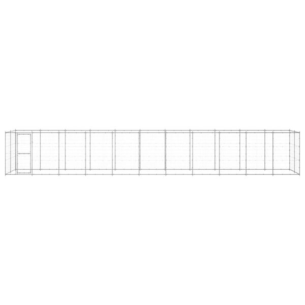 vidaXL suņu voljērs, 26,62 m&sup2;, cinkots tērauds