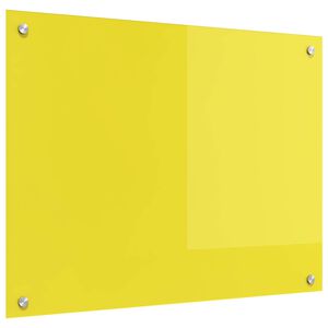 vidaXL Virtuves aizsargpaneļi Dzeltena 80 x 60 cm rūdīts stikls