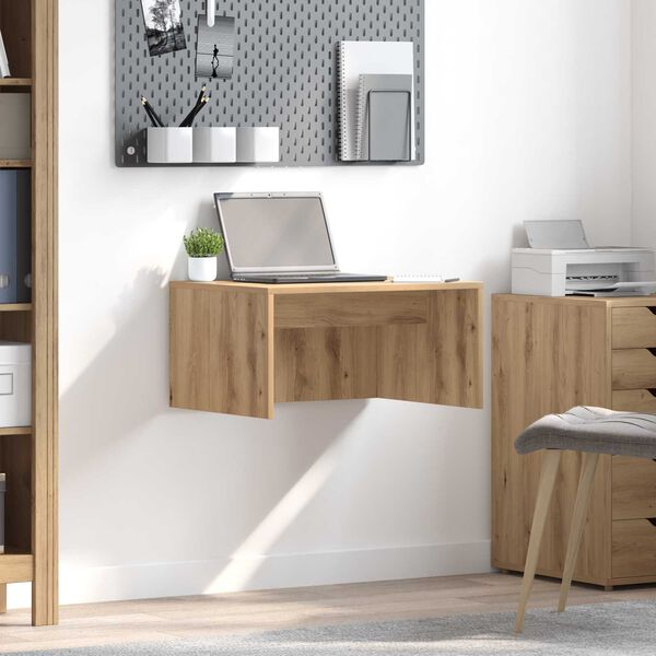 vidaXL Pie sienas stiprināms rakstāmgalds Artisānā ozols