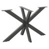 vidaXL ēdamgalda kāja, zirnekļa forma, antracīta krāsa, 120x68x(72-73) cm, tērauds