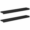 vidaXL Logu palodzes 2 gab. Melns 90 x 20 x 2 cm Cietais gobu koks