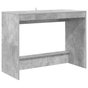 vidaXL Gultas galds Betona pelēks Inženierijas koks 100 x 45 x 75 cm