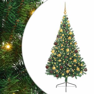 vidaXL Mākslīgais LED Ziemassvētku eglīte su 300 LED Zaļa 180 cm PVC