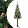vidaXL Tievā Ziemassvētku Egle Zaļa 150 cm PVC un cietā priedes koks