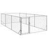 vidaXL āra suņu voljērs ar durvīm, 2x4x1 m, cinkots tērauds