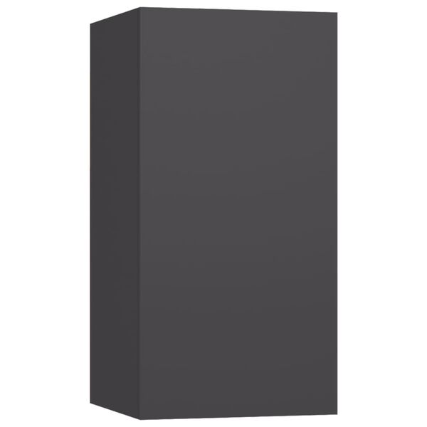 vidaXL 4-daļīgs TV skapī&scaron;u komplekts, pelēks, inženierijas koks