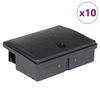 vidaXL Mouse Traps 10gb Melns 13x10x4 cm
