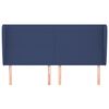vidaXL galvgalis ar malām, 183x23x118/128 cm, zils audums