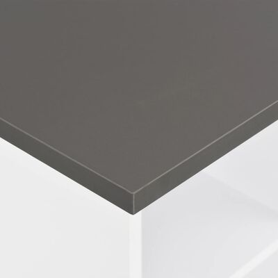 vidaXL bāra galds, 60x60x110 cm, balts un antracītpelēks