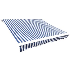 vidaXL nojumes maiņas jumts, zils un balts, 280x245 cm, poliesters