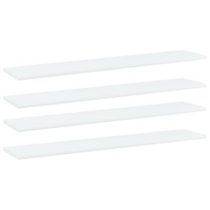 vidaXL plauktu dēļi, 4 gab., balti, 100x20x1,5 cm, inženierijas koks