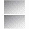 vidaXL Trepju paklājs 2 gab. 80 x 50 cm Sudraba Alumīnijs Taisnstūra