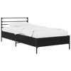 vidaXL Gultas rāmis Melns ozols 80 x 200 cm Inženierijas koks