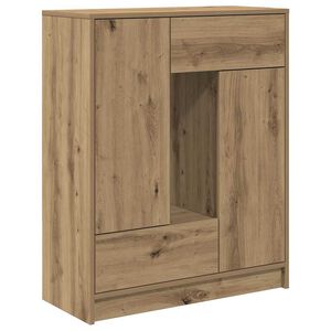 vidaXL kumode ar atvilktnēm un durvīm, koka krāsā, 73x31x90 cm