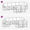 vidaXL Āra dīvānu komplekts ar spilvenu 8 pcs Dabisks un krējuma