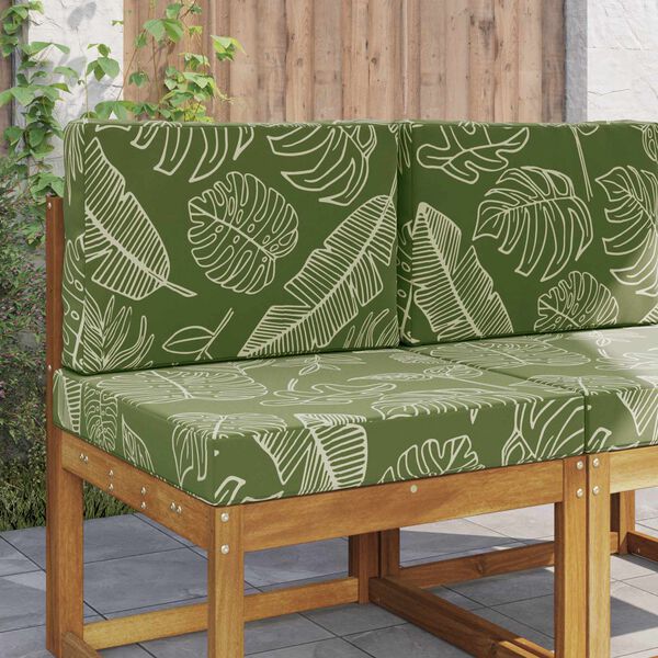 vidaXL Āra dīvāna spilvens 2 pcs Lapu dizains Poliesters