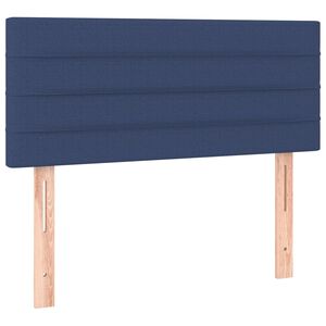 vidaXL gultas galvgalis, 80x5x78/88 cm, zils audums