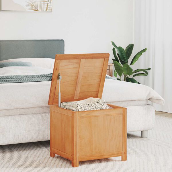 vidaXL Uzglabā&scaron;anas kaste ar uzglabā&scaron;anu Dabiska 50 x 45 x 45 cm