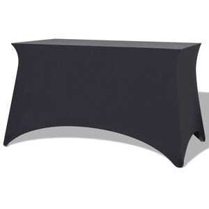 vidaXL galda pārvalki, 2 gab., 120x60,5x74cm, elastīgi, antracītpelēki