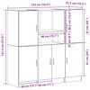 vidaXL 3-daļīgs virtuves skapī&scaron;u komplekts, ozola, inženierijas koks