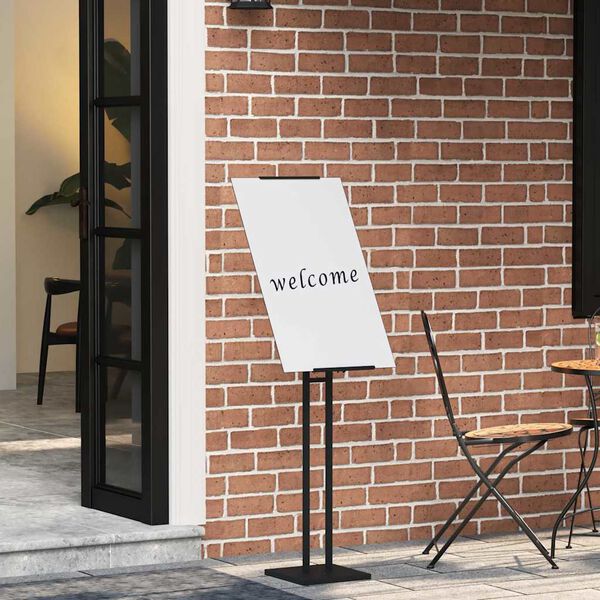 vidaXL Izstāžu stendi Melns 26,5 x 26,5 x 150 cm Tērauds